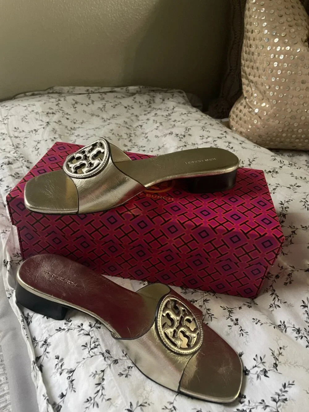 Tory Burch Gold Metallic Sandals
